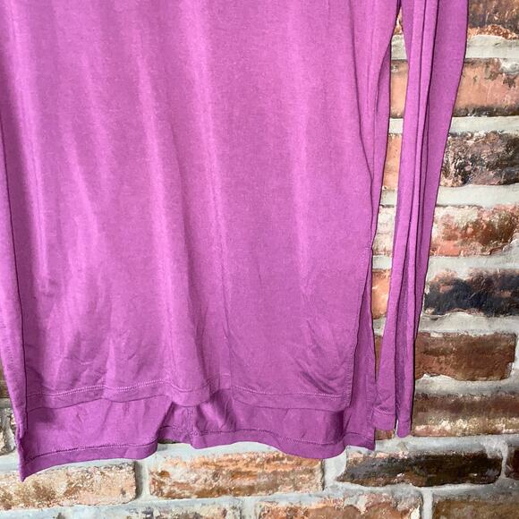 Nike Dri-Fit Purple Yoga Long Sleeve Side-Slit T-Shirt Women's Size Small - Picture 4 of 8